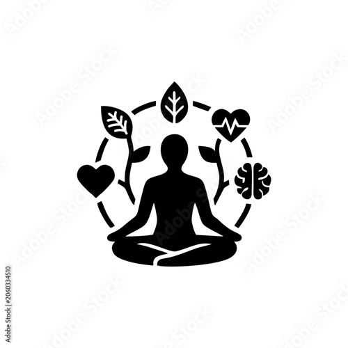 Wellness and holistic health concept icon