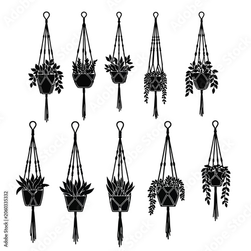 Boho Hanging Plant Pot Collection for Modern Home Decor