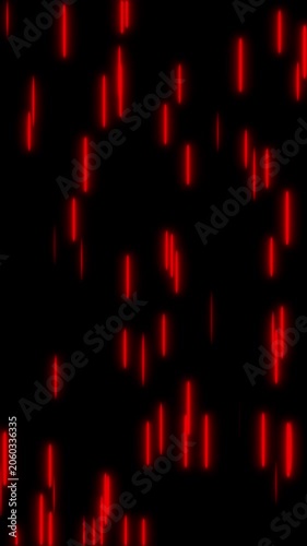 Red glowing neon light lines moving fast