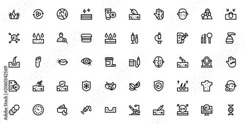 Fotografía Dermatology icon set