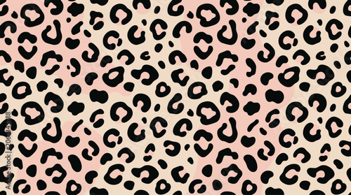 Leopard spot pattern with pink background a repeating animal print design