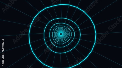 Abstract geometric pattern with blue lines and dark background
