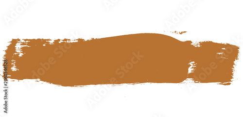 Copper Color Hand Painted Brush Stroke Label Bar Isolated on Transparent Background PNG
