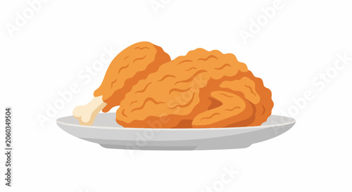 A plate of crispy fried chicken