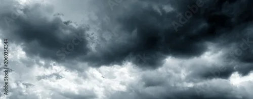 Panel kuchenny z motywem Dramatic storm fluffy cloud sky. Rainy season. Cloudscape background. Pollution, PM 2.5, Carbon dioxide and environment problems concept. Halloween, scary scene thunderstorm and rainy season backdrop.