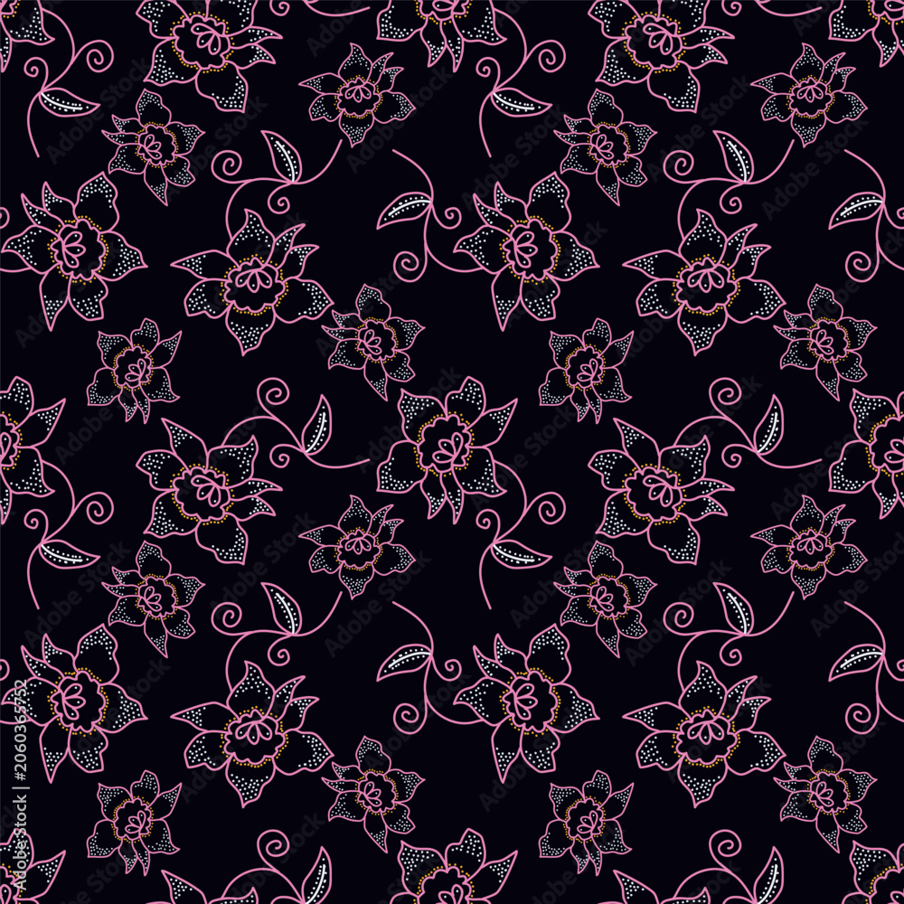 Fototapeta premium seamless floral pattern