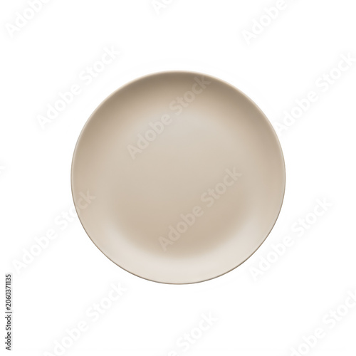 Minimalist empty white bowl on clean surface