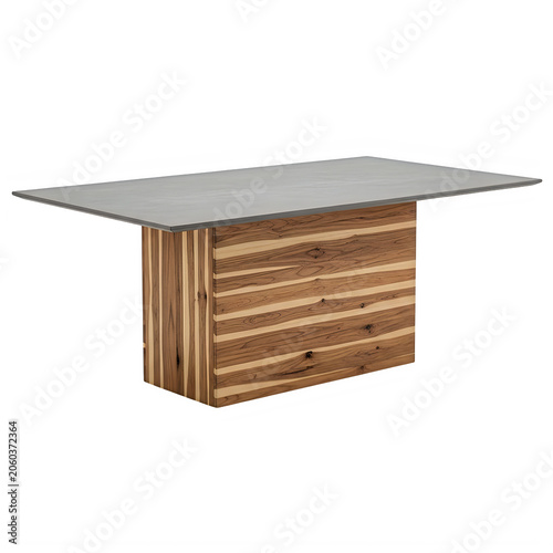 Modern wooden rectangular dining table with legs