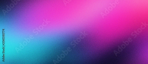Vibrant neon gradient background with grainy texture, colorful purple and blue abstract blur wallpaper. Soft magenta and cyan light leak effect. Modern aesthetic backdrop for digital design.