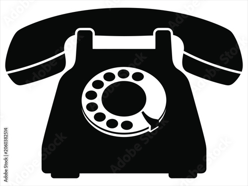Φωτογραφία Vintage rotary phone icon