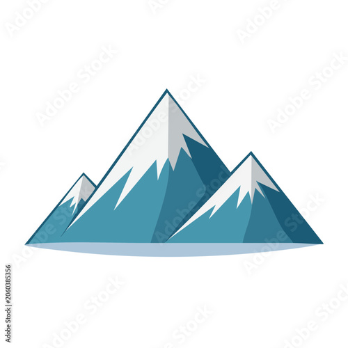 Flat design mountain range illustration