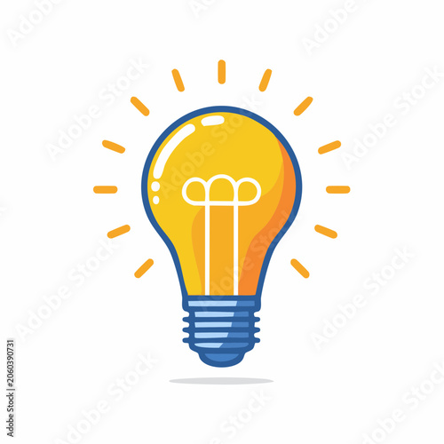 Bright Idea Light Bulb Icon