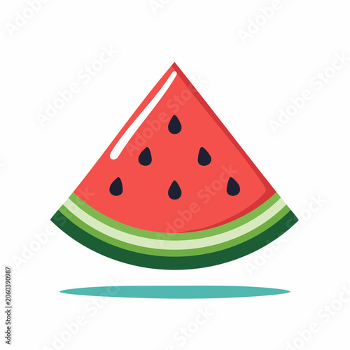 Slice of Watermelon with Seeds