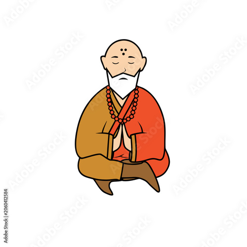 Meditating Monk Lotus Pose