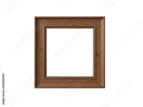 Simple wooden picture frame with empty space