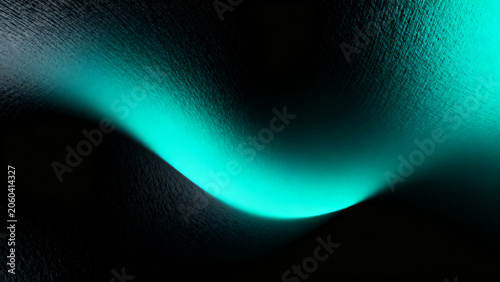 Dark Obsidian Teal Gradient Wallpaper with Heavy Grain and Smooth Illumination