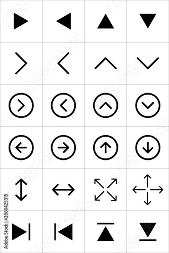 Minimal Arrow Icons Set – Navigation, Direction and Interface Symbols Collection