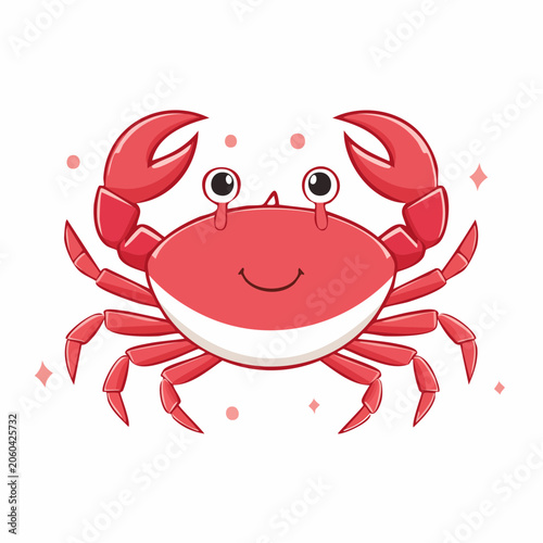Cute Cartoon Crab Illustration