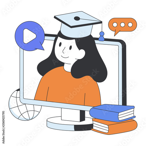Fotografía Modern design illustration of graduate