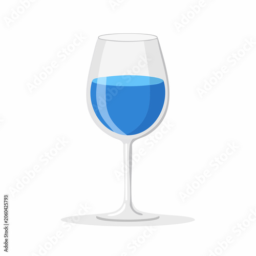 Glass of Blue Liquid