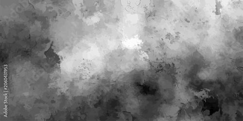 Quadro su tela dark grunge wall background with smoke fog clouds and abstract night sky texture