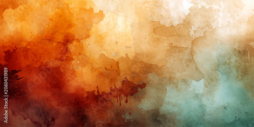 Fotografie abstract grunge watercolor background with fire smoke and cloud textures vintage