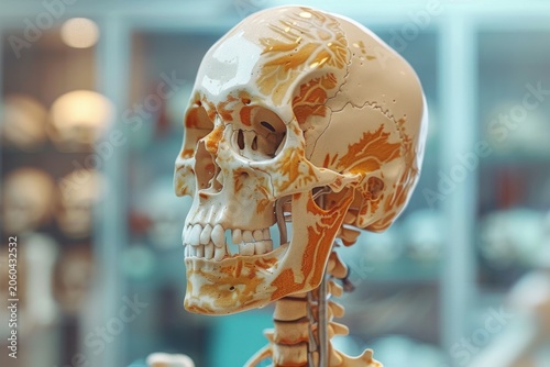 3D illustration skeleton anatomy
