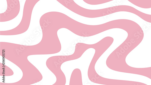 Pink abstract wavy seamless pattern