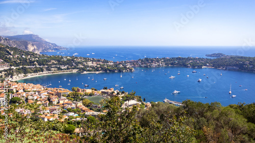 Obraz na plátně Saint-Jean-Cap-Ferrat peninsula view on French Riviera coastline, Provence-Alpes-Côte, France, Europe