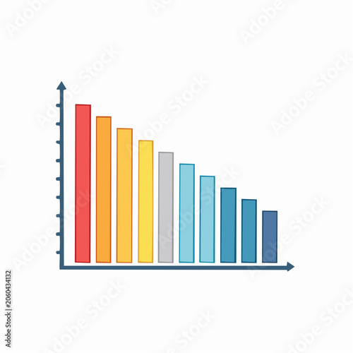 Bar Chart Showing Downward Trend