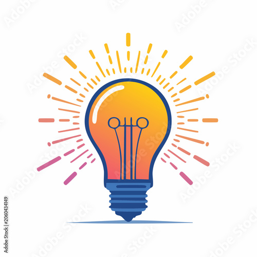 Bright Idea Light Bulb Icon