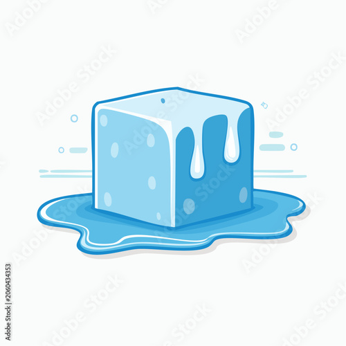 Melting Ice Cube Illustration