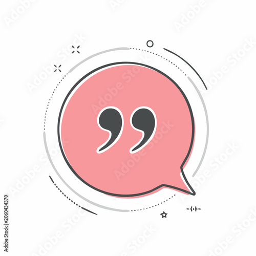 Quotation Mark Icon in Speech Bubble