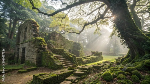 old castle in the forest