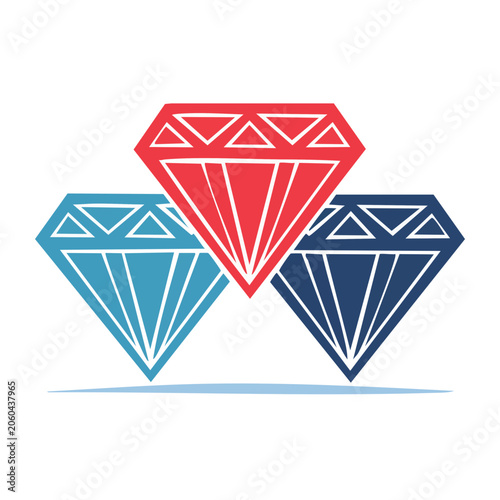 Abstract geometric diamond vector design