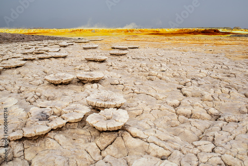 Valokuva Hydrothermal formations and sulfur deposits at Dallol, Danakil