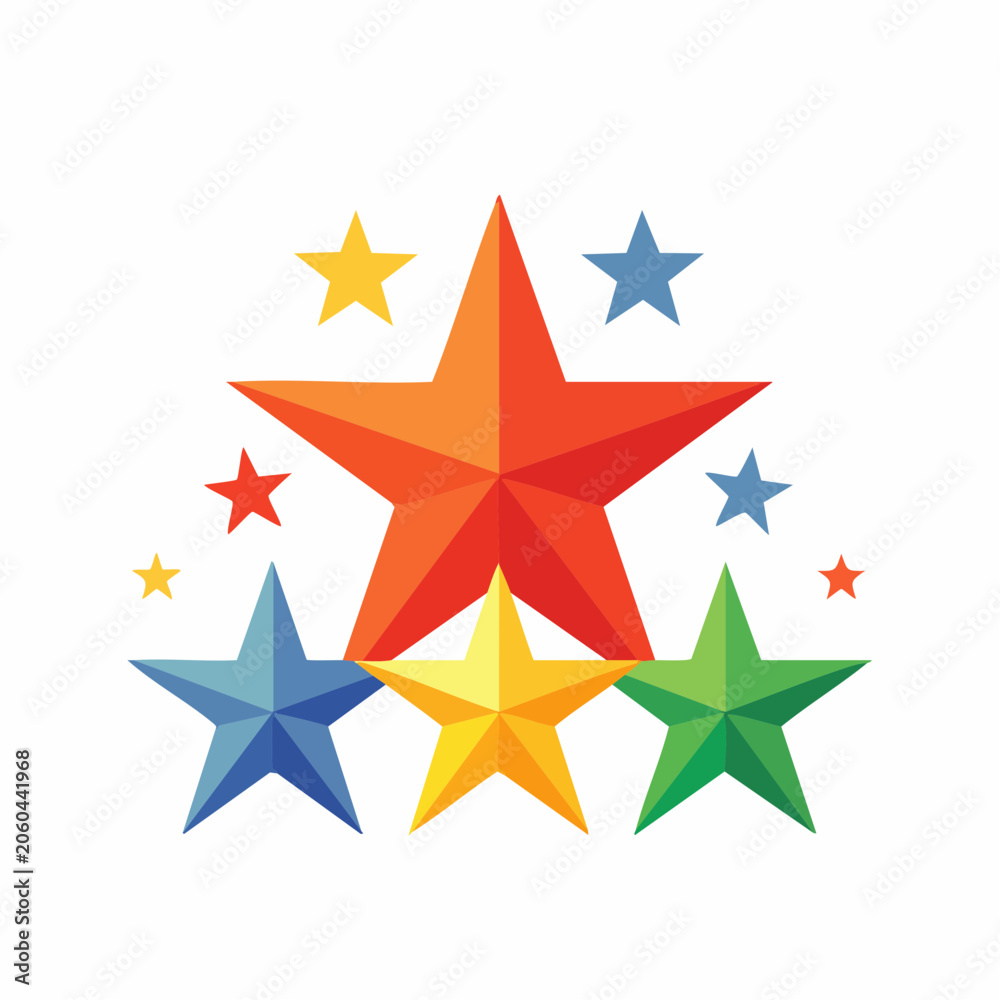Obraz premium Colorful Stars Collection