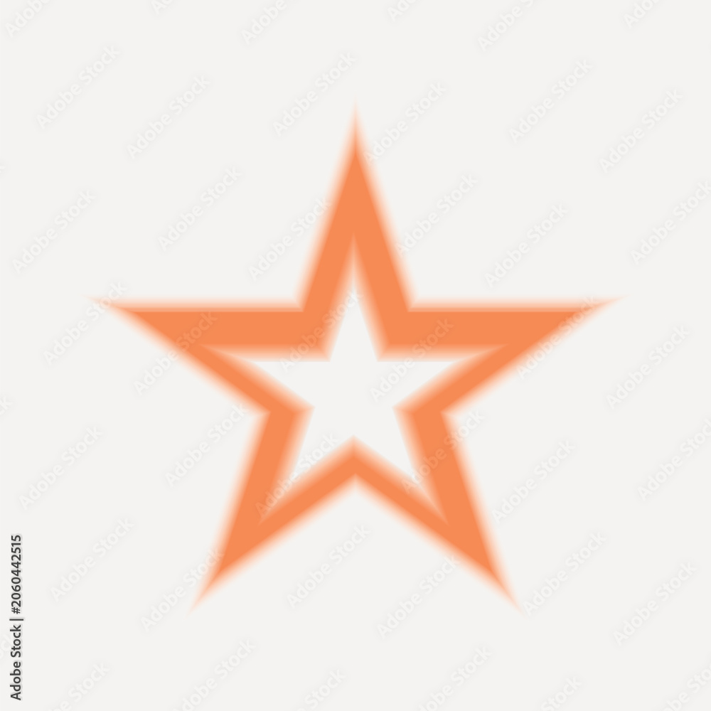 Obraz premium Orange glowing star shape vector