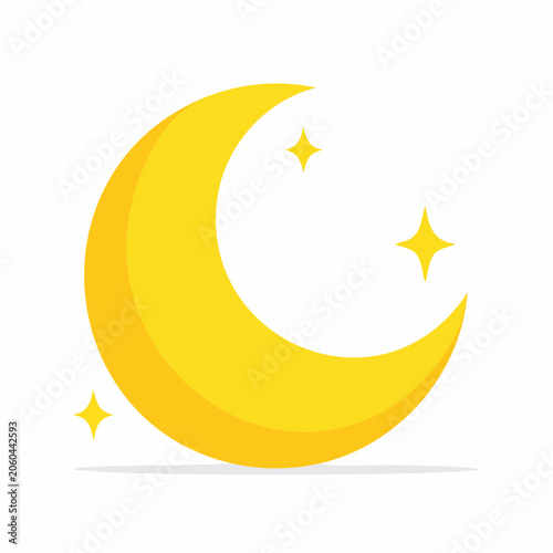 Crescent Moon and Stars Icon