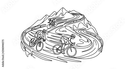 Cyclists on Mountain Road