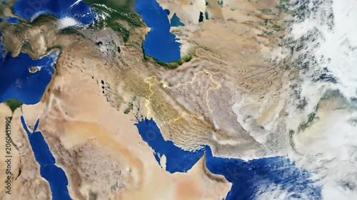 Stunning View of Earth from Space Showing Continents and Oceans.