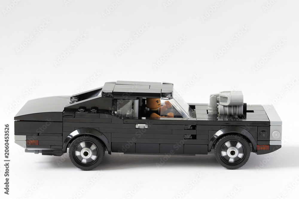Naklejka premium Lego car Dodge Charger side view