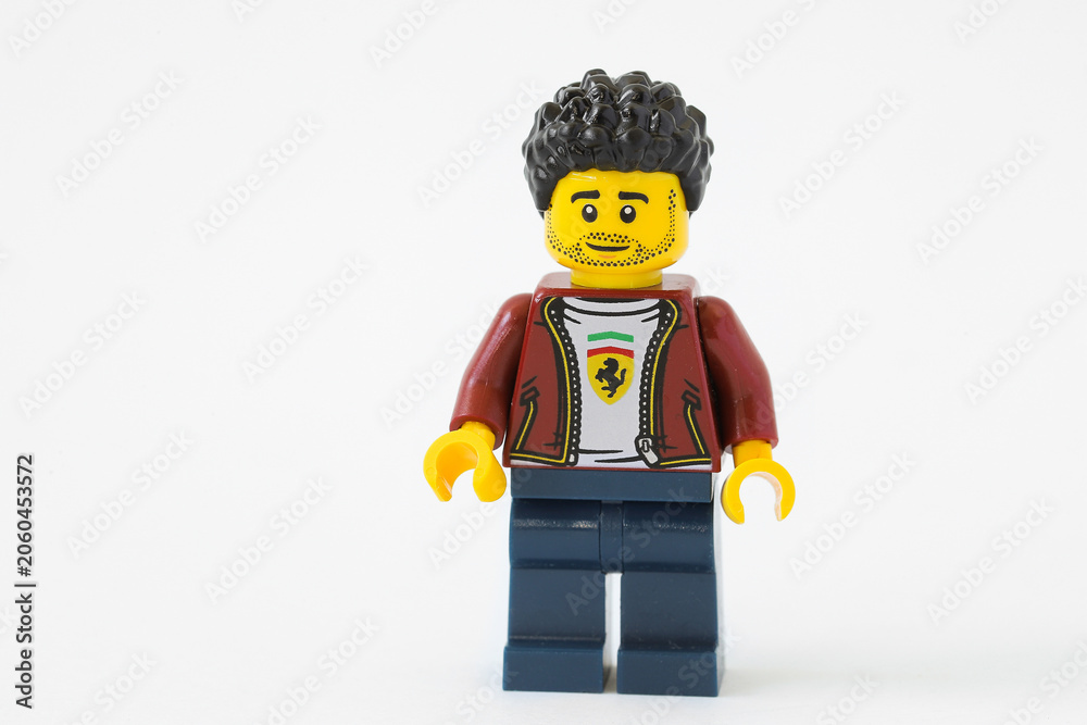 Naklejka premium Lego Ferrari man driver minifigure