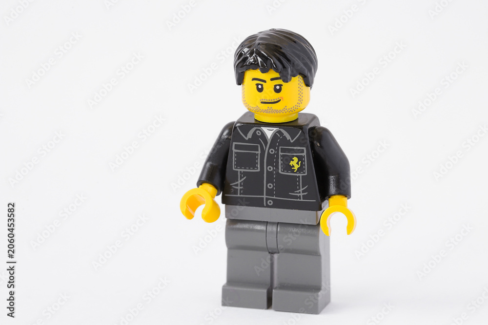 Naklejka premium Lego Ferrari man driver minifigure