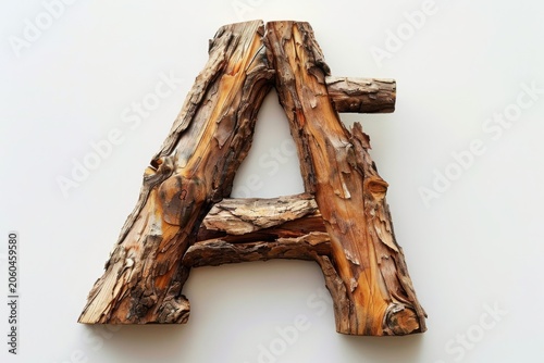 A alphabet isolated on white background
