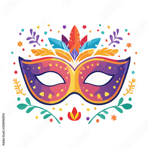 Colorful mandala with butterflies and floral elements
