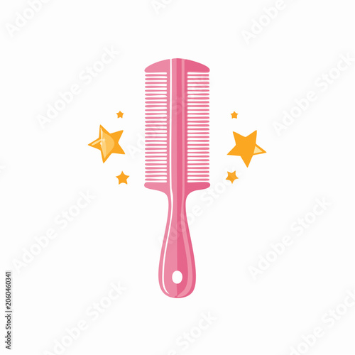 Pink Comb with Stars