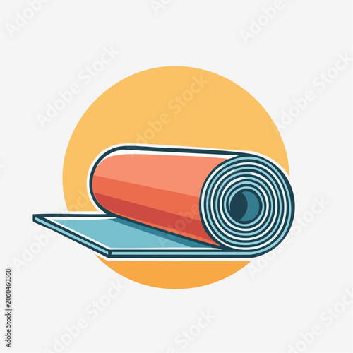 Rolled Yoga Mat Icon