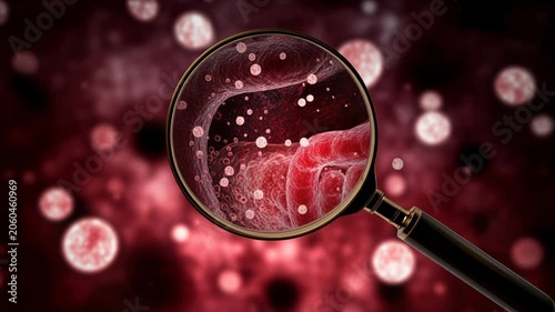 Study shows stomach under magnification with tumor in gastric cancer research setting