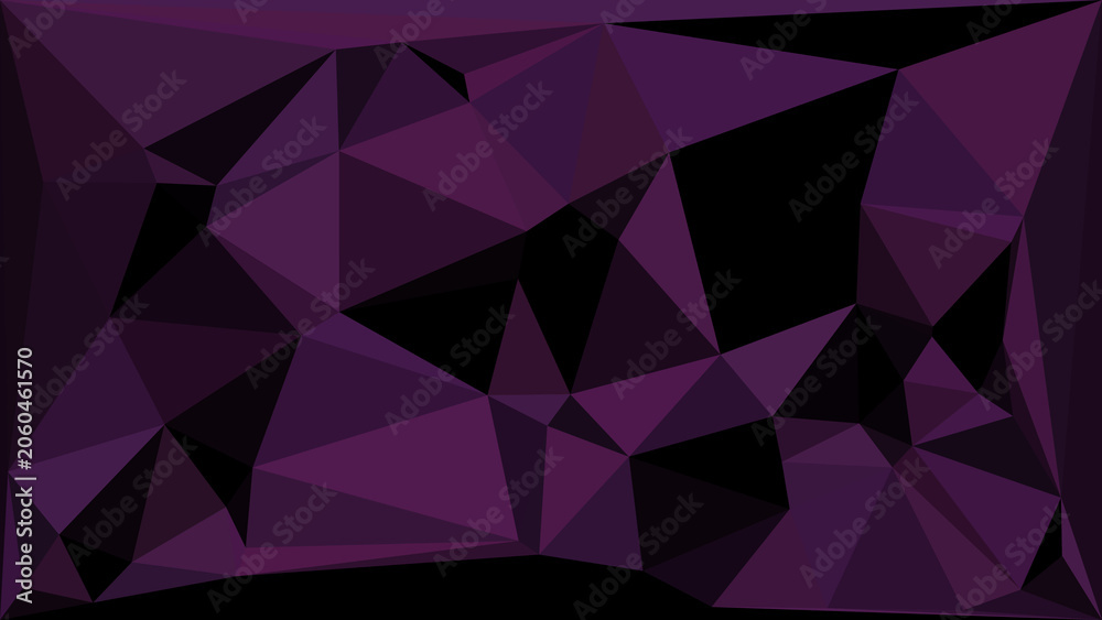 Fototapeta premium Elegant deep violet geometric low poly background with sharp triangular shapes and modern design